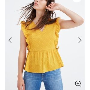 MADEWELL Side-Tie Ruffle Peplum Top 3X